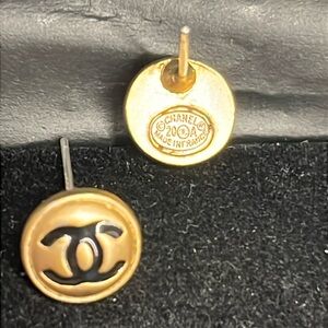Gold tone “C” style earrings